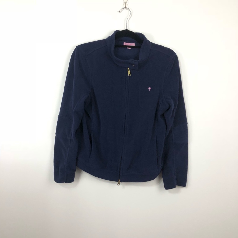 Lilly Pulitzer fleece navy jacket size medium